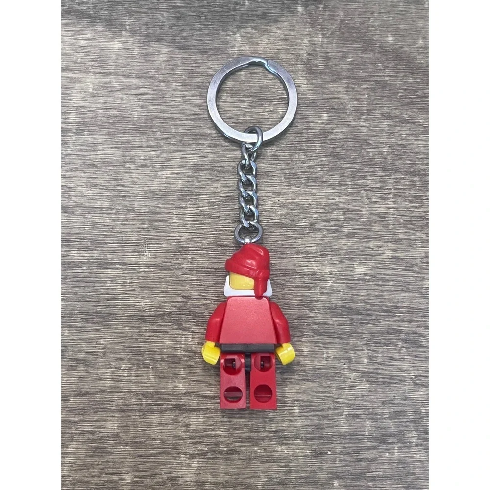 Lego City Santa Claus Mini Figure Keychain Keyring Bag Charm Loose Christmas